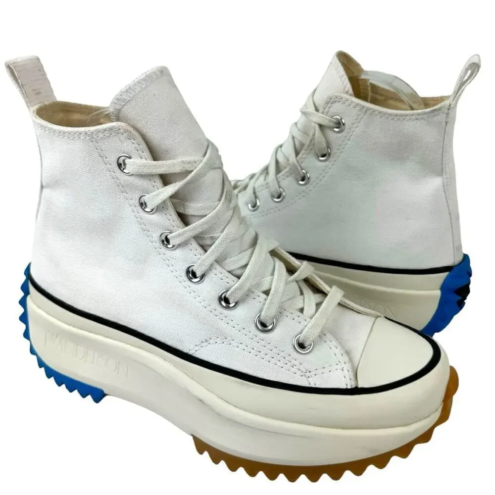 Converse X JW Anderson Run Star Hike Chunky Platform Sneakers White Blue SZ 7.5